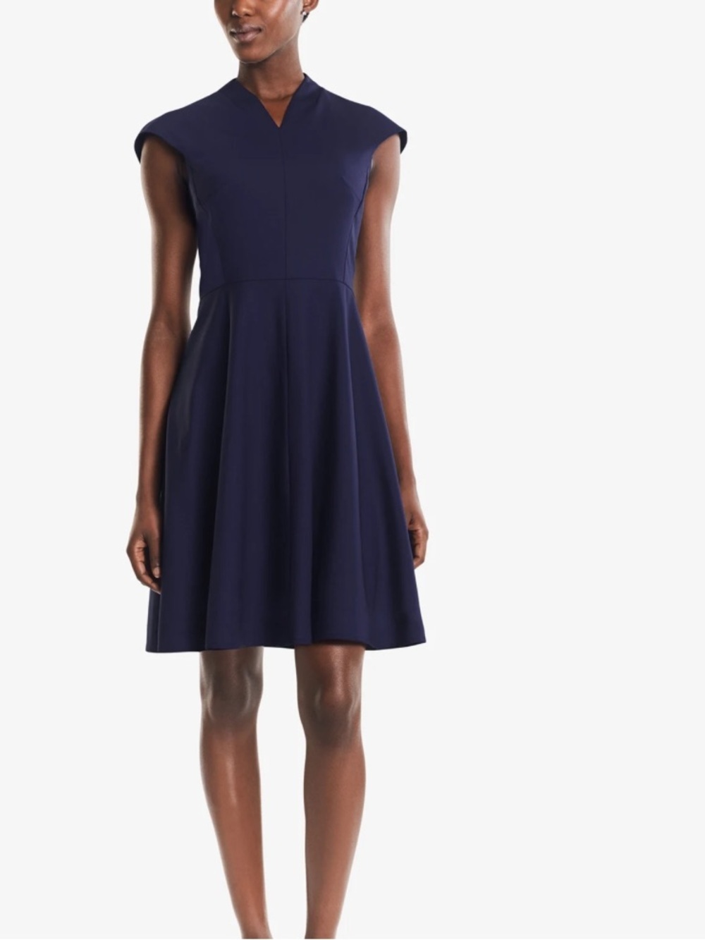M.M. LaFleur The Ruth Navy Blue Tailored A-Line Dress Size 6